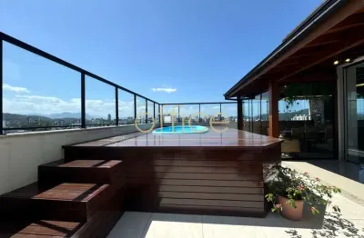 Cobertura de luxo à venda em joinville-sc, anita garibaldi: 3 quartos, 3 suítes, 2 salas, 4 banheiros, 4 vagas, 244,51m².