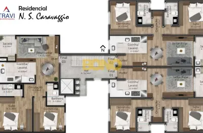 Apartamento com 2 quartos à venda no santa catarina, caxias do sul , 71 m2 por r$ 380.000