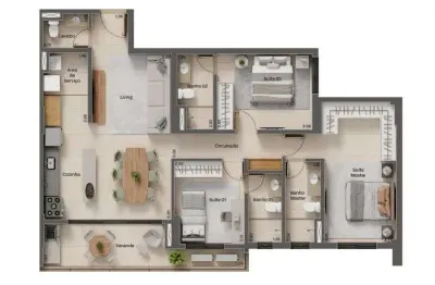 Apartamento com 3 quartos à venda na Rua 17 A, 970, Setor Aeroporto, Goiânia