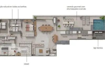 Apartamento com 3 quartos à venda na Rua Teixeira de Freitas, 173 107, Serrinha, Goiânia