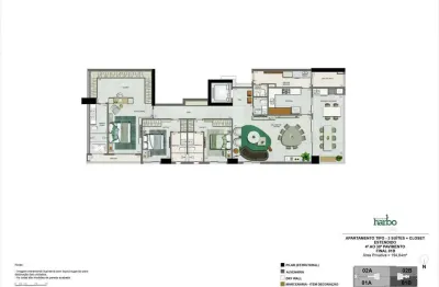 Apartamento à venda no reserva harbo, no setor marista, em goiânia
