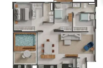 Apartamento à venda com 109 m² no cinque terre residenze , no bueno