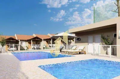 Casa a venda no condomínio residencial flor de liz com 2 domitórios