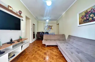 Apartamento á venda na praia das pitangueiras com sacada e vista para o mar