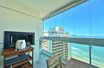 Apartamento com varanda gourmet de frente para o mar à venda na praia das astúrias