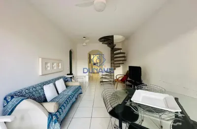 Oportunidade cobertura duplex à venda na praia da enseada - prédio com lazer