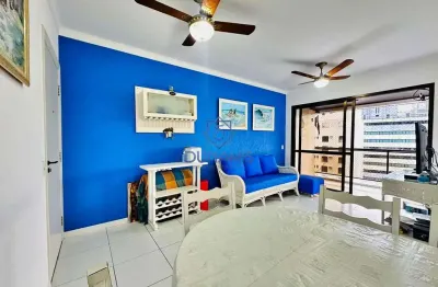 Lindo apartamento para locação anula na praia das  astúrias - frente total para o mar - com lazer