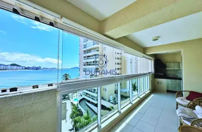 Excelente apartamento na praia das astúrias- frente mar- com lazer completo