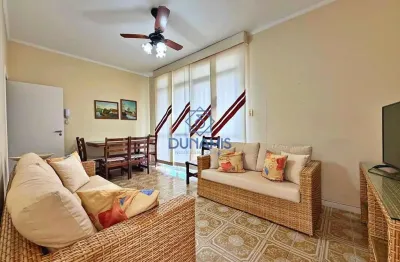 Apartamento para venda na praia das pitangueiras com sacada - uma quadra do mar