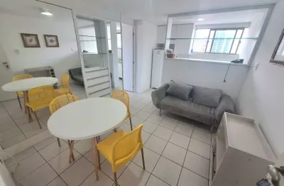 Aluguel apt 34m² 1qt mobiliado, serv camareira incluso, localiz no coração de boa viagem