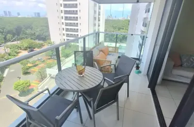 Aluguel mobiliado e projetado no cond risort le parc -120m² 3qts 1sui 2 vgs, cozinha td equipada, lazer completo