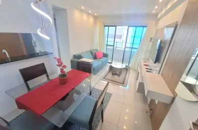 Aluguel lindo apt mobiliado, planejado e decorado, 52m² 2qts 1wc, varanda, frente mar em candeias