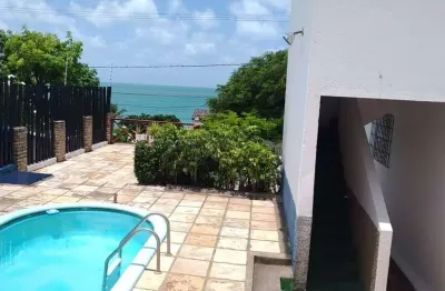 Casa a venda na praia de ponta negra, 60 metros do mar, linda vista da praia, 5 quartos, piscina.