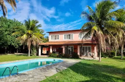 Excelente casa mobiliada à venda em nísia floresta, piscina, churrasqueira, jardim, 2 andares.