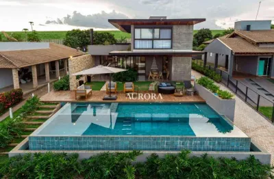 Casa de campo no condomínio porto das aguas,  com 5 dormitórios à venda, 405 m² por r$ 3.500.000 - centro - porecatu/pr