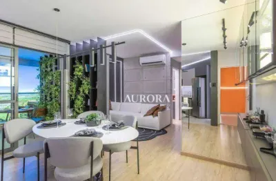 Apartamento no edifício hype, com 82m² à venda, gleba fazenda palhano, londrina, pr