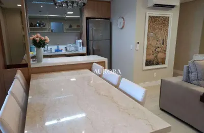 Apartamento mobiliado no edifício torre valencia com 2 suítes à venda, 84 m² por r$ 900.000 - gleba palhano - londrina/pr