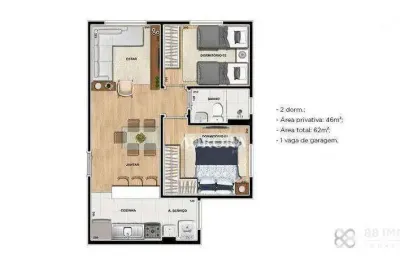 Apartamento com 2 quartos à venda na Rua Oséias Furtoso, 1051, Dom Pedro II, Londrina