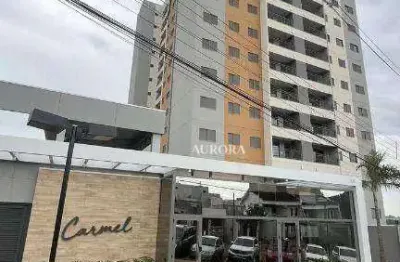 Apartamento no edifício carmel com 2 dormitórios para alugar, 64 m² por r$ 2.500/mês - gleba palhano - londrina/pr