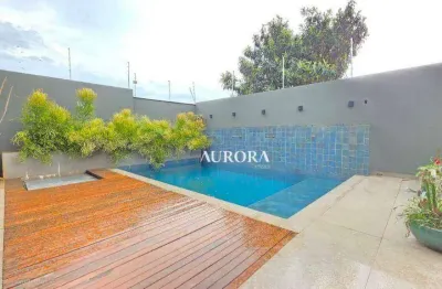 Sobrado de alto padrão (300m²) no vivendas do arvoredo: 4 quartos e lazer privativo | aurora imobi