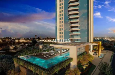 Ed. wave lançamento | apartamento à venda com 4 suítes e 4 vagas de garagem, bela suiça, londrina, pr