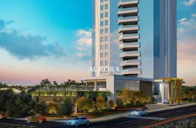 Ed. wave lançamento | apartamento à venda com 4 suítes e 4 vagas de garagem, bela suiça, londrina, pr