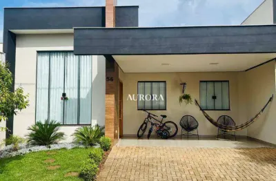 Casa com 3 dormitórios à venda, 122 m² condomínio via florence - por r$ 1.190.000 - jardim monte sinai - londrina/pr