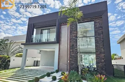Casa em condomínio fechado com 4 quartos à venda no abrantes, camaçari , 466 m2 por r$ 2.890.000