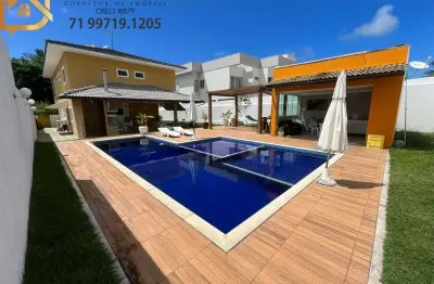 Casa em condomínio fechado com 4 quartos para alugar no abrantes, camaçari , 300 m2 por r$ 10.000