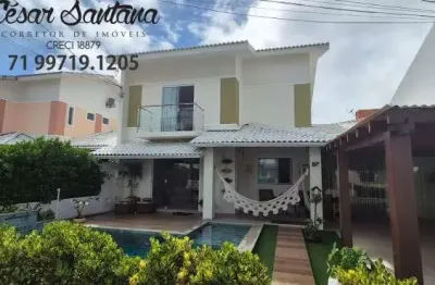 Casa em condomínio fechado com 4 quartos à venda no buraquinho, lauro de freitas , 300 m2 por r$ 1.260.000