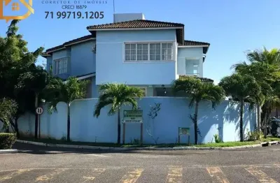 Casa de esquina com piscina privativa 6/4 suíte master com closet no condomínio villas do bosque.estrada do coco. lauro de freitas. condomínio fechado