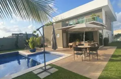 Casa em condomínio fechado com 4 quartos à venda no abrantes, camaçari , 527 m2 por r$ 2.400.000
