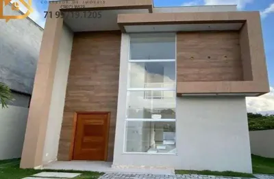 Casa em condomínio fechado com 4 quartos à venda no abrantes, camaçari , 180 m2 por r$ 997.500