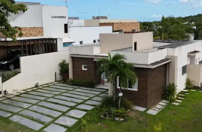 Excelente casa 4/4 suítes para venda no alphaville litoral norte 2