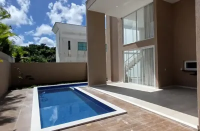 Excelente casa nascente 4/4 suítes no alphaville litoral norte 1