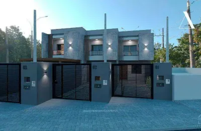 Sobrado geminado com 3 dormitórios à venda, 104 m² por r$ 498.000,00 - bom retiro - joinville/sc