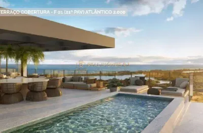 Atlântico golfe, barra da tijuca - cobertura linear de luxo - vista mar!