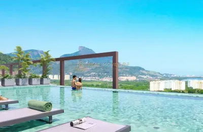 Estúdio em bairro planejado com piscina de ondas na barra olímpica.