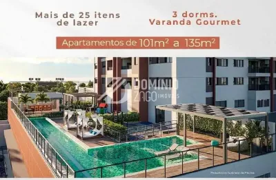 Apartamento com 3 dormitórios à venda, 101 m² - parque do mirante - uberaba/mg