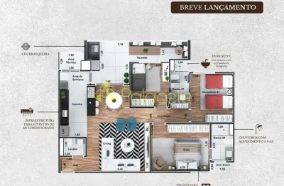 Apartamento à venda 3 quartos, 1 suite, 2 vagas, 112.74m², vila costa, taubaté - sp | residencial é