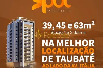 Apartamento à venda 2 quartos, 1 vaga, 63m², lavadouro de areia, taubaté - sp | spot residences
