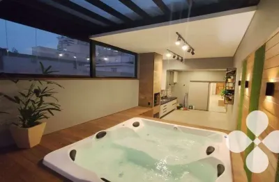 Cobertura com 3 dormitórios à venda, 191 m² por r$ 1.849.000,00 - pompéia - santos/sp