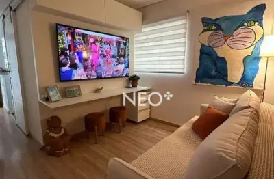 Apartamento porteira fechada com 1 quarto à venda na quadra da praia, ponta da praia/santos