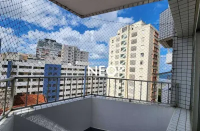 Apartamento com 2 quartos frente mar à venda, 84 m² por r$ 790.000 - gonzaga - santos/sp