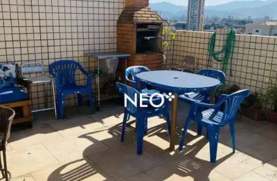 Apartamento triplex com 3 dormitórios à venda, 142 m² por r$ 860.000 - boqueirão - santos/sp