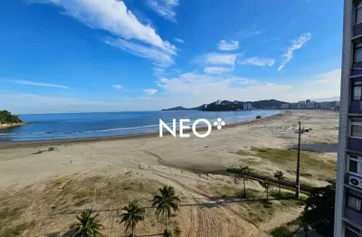 Apartamento 4 quartos, 2 vagas, pé na areia - josé menino - santos/sp
