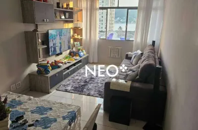 Apartamento com 2 dormitórios à venda, 80 m² por r$ 387.000,00 - gonzaguinha - são vicente/sp