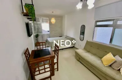 Sala living 1 dormitório, 1 vaga - josé menino - santos/sp