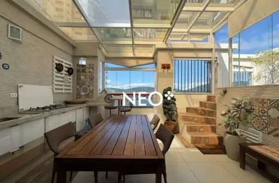 Cobertura com 3 dormitórios à venda, 277 m² por r$ 1.690.000 - ponta da praia - santos/sp - mobiliado