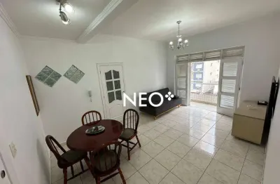 Apartamento com 1 dormitório para alugar, 64 m² por r$ 3.500,00/mês - boqueirão - santos/sp